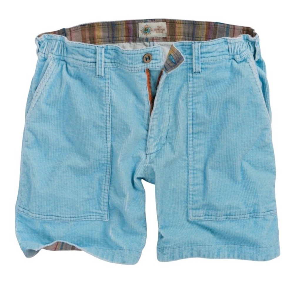 Morning Fog Corduroy Bermuda Shorts Turquoise Blue Women’s Size Large.